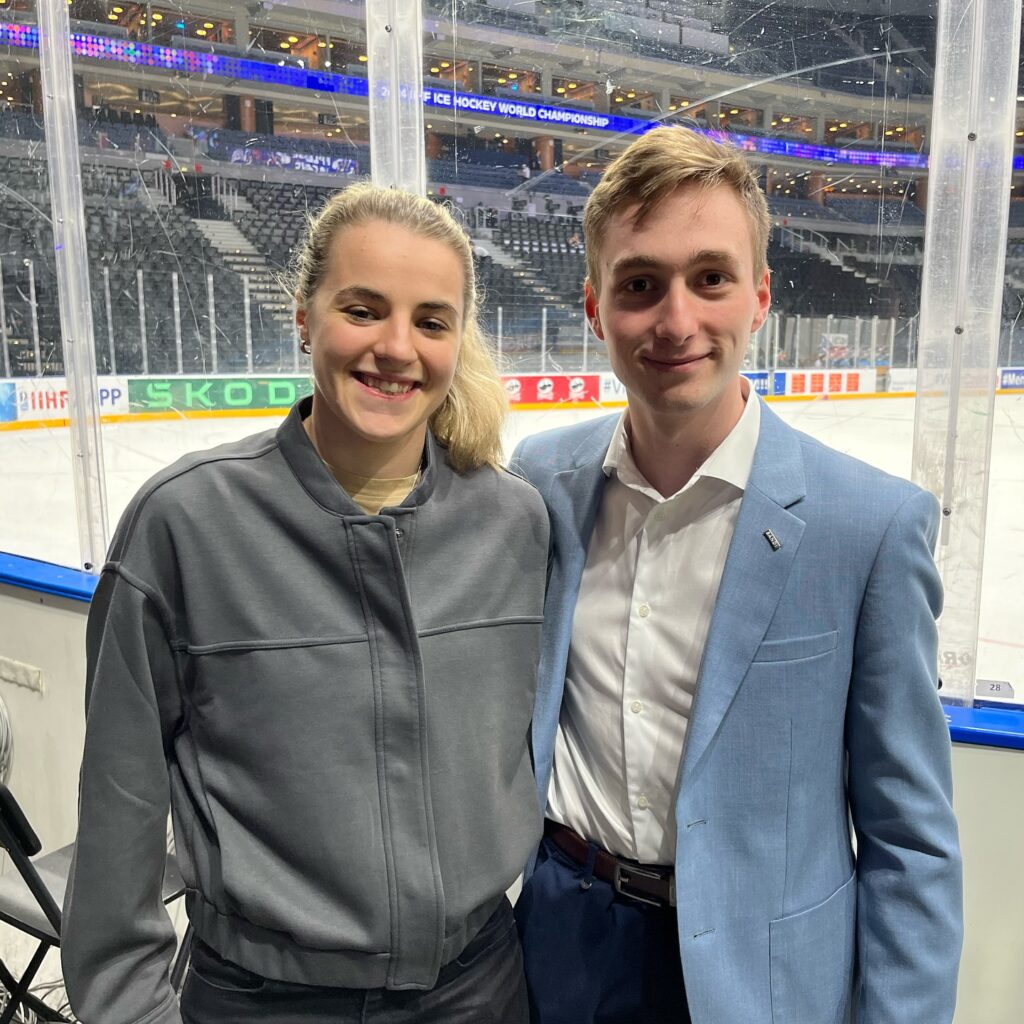 WITH A FRIEND KRISTYNA PATKOVA AT THE 2024 IIHF WORLD CHAMPIONSHIP
